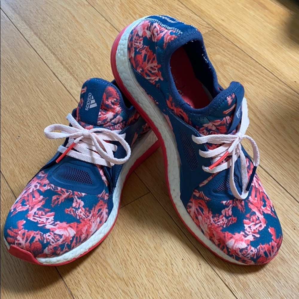 Adidas pureboost shoes EUC floral